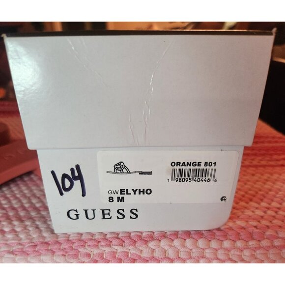 Guess Orange Elyho Sandals Ladies Size 8 NWT - Picture 5 of 5